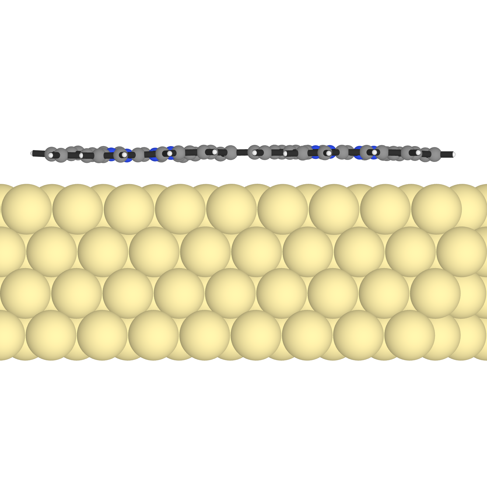 Molecule visualization side view