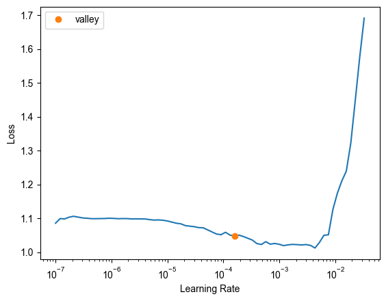 fast.ai learning rate plot